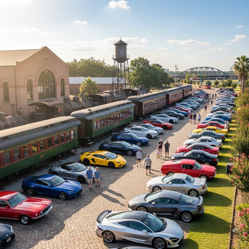 Cars & Coffee en el Gold Coast Railroad Museum de Miami