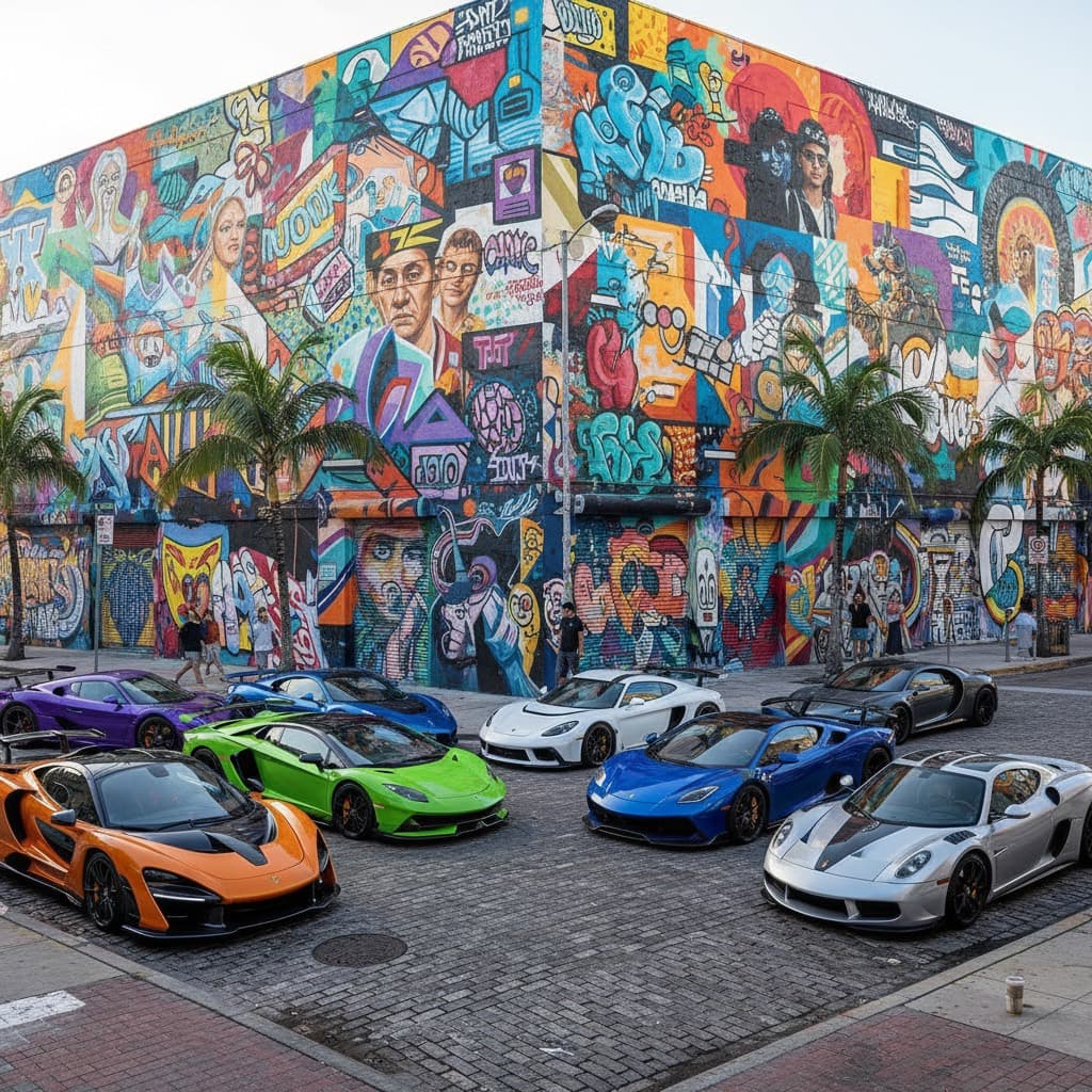 Cars & Coffee Wynwood: exóticos entre los murales de Miami